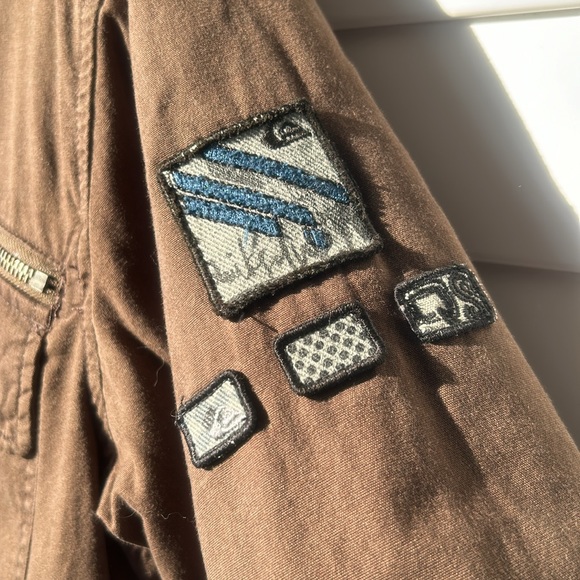 Boys Quicksilver thick lined coat. Dark brown - Picture 4 of 14